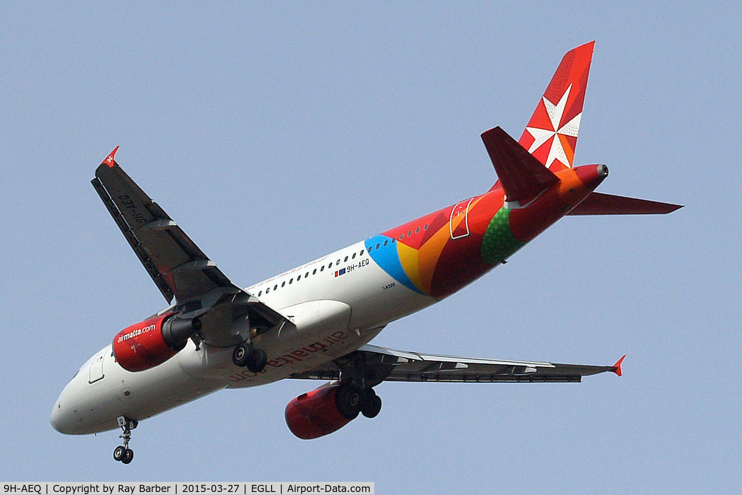 9H-AEQ, 2007 Airbus A320-214 C/N 3068, Airbus A320-214 [3068] (Air Malta) Home~G 27/03/2015. On approach 27R.
