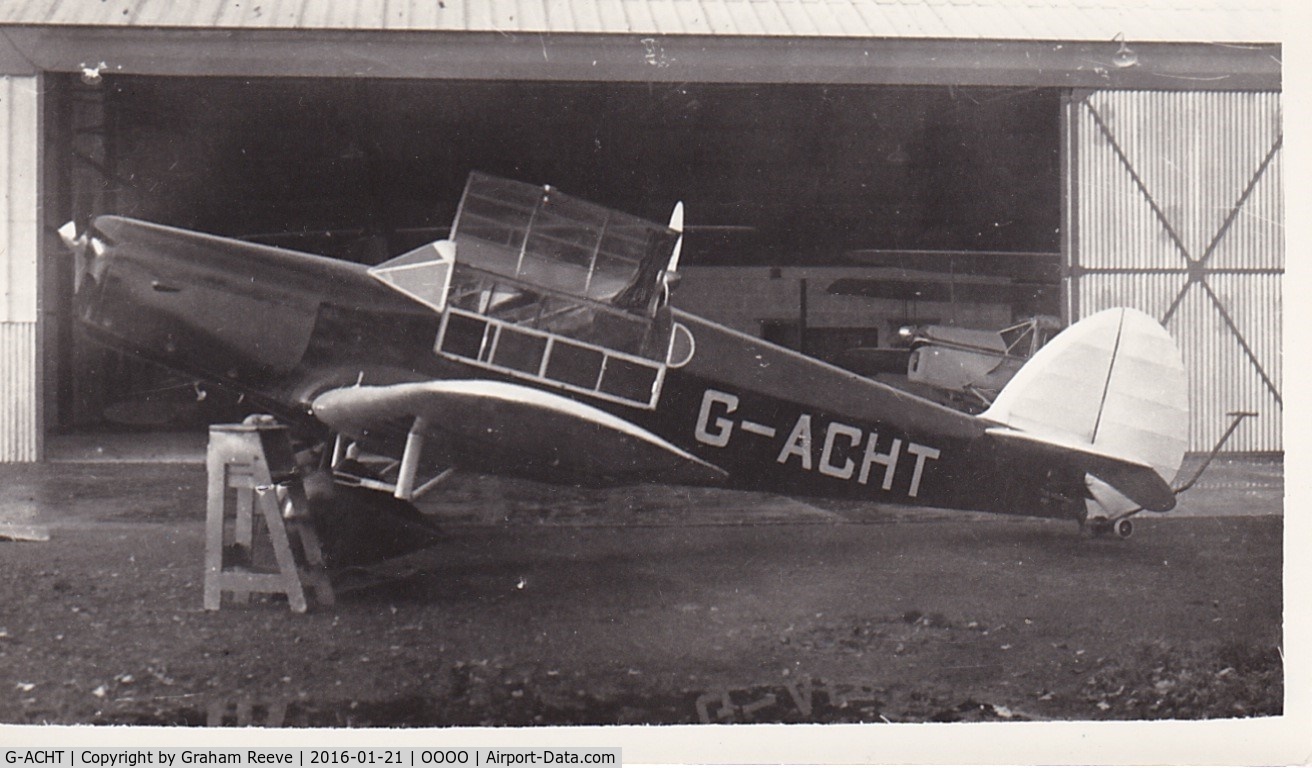 G-ACHT, 1936 Percival D.3 Gull Four C/N D31, Recently found photograph.