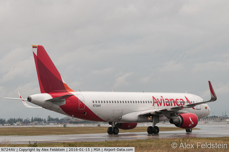 N724AV, 2014 Airbus A320-214 C/N 6153, Miami