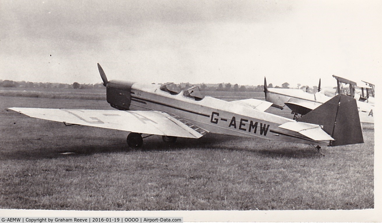 G-AEMW, British Aircraft Manufacturing Company Ltd BA SWALLOW 2 C/N 456, Recently discovered photograph.