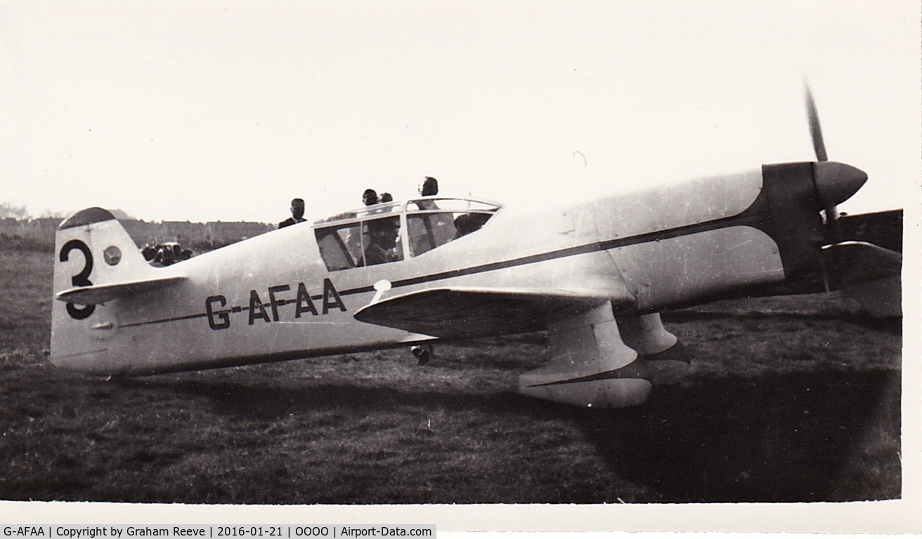 G-AFAA, 1937 Percival E-3H Mew Gull C/N E24, Recently discovered photograph.