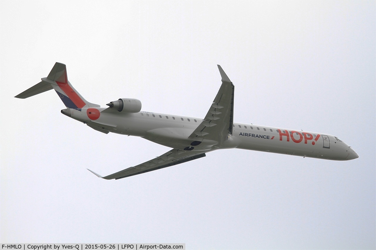F-HMLO, 2015 Bombardier CRJ-1000EL NG (CL-600-2E25) C/N 19041, Canadair Regional Jet CRJ-1000EL, Take off rwy 08, Paris-Orly airport (LFPO-ORY)