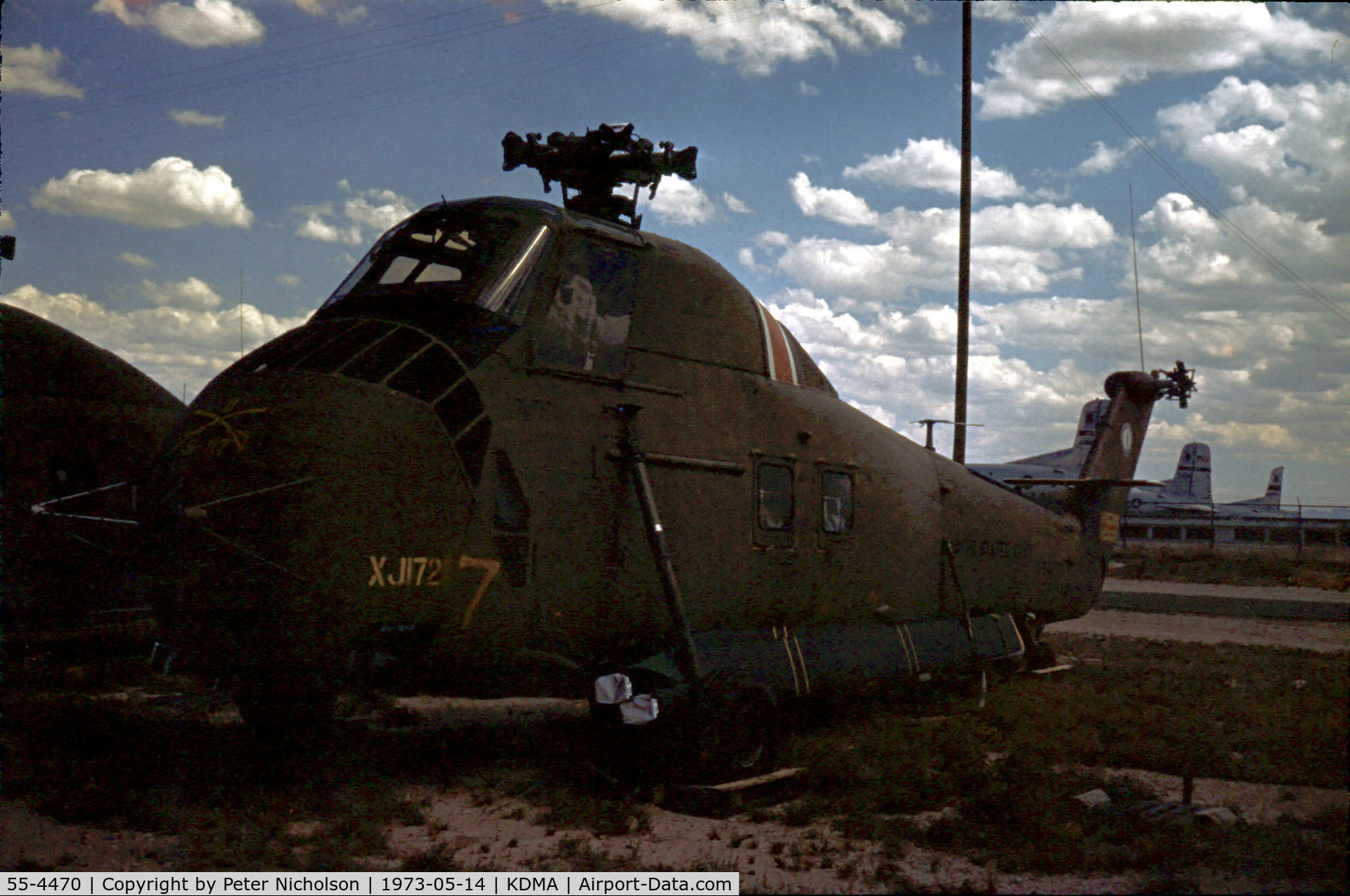 55-4470, 1955 Sikorsky CH-34C Choctaw C/N 58-428, US Army CH-34C Choctaw in storage at what was then known as the Military Aircraft Storage & Disposition Centre - MASDC - in May 1973.
