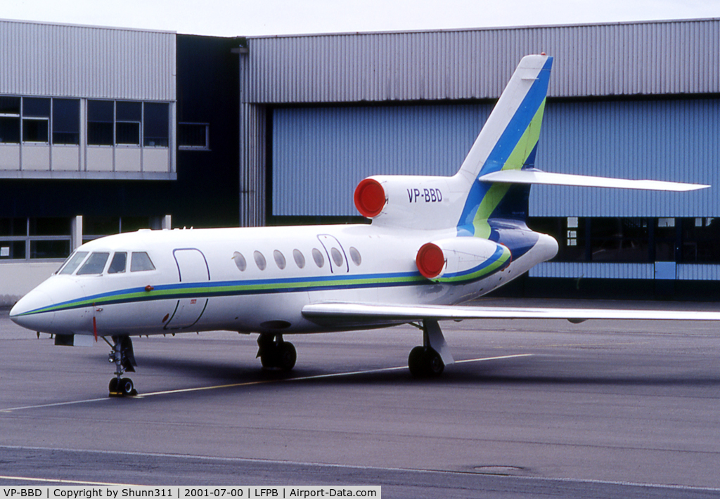 VP-BBD, Dassault Falcon 50 C/N 226, Parked...