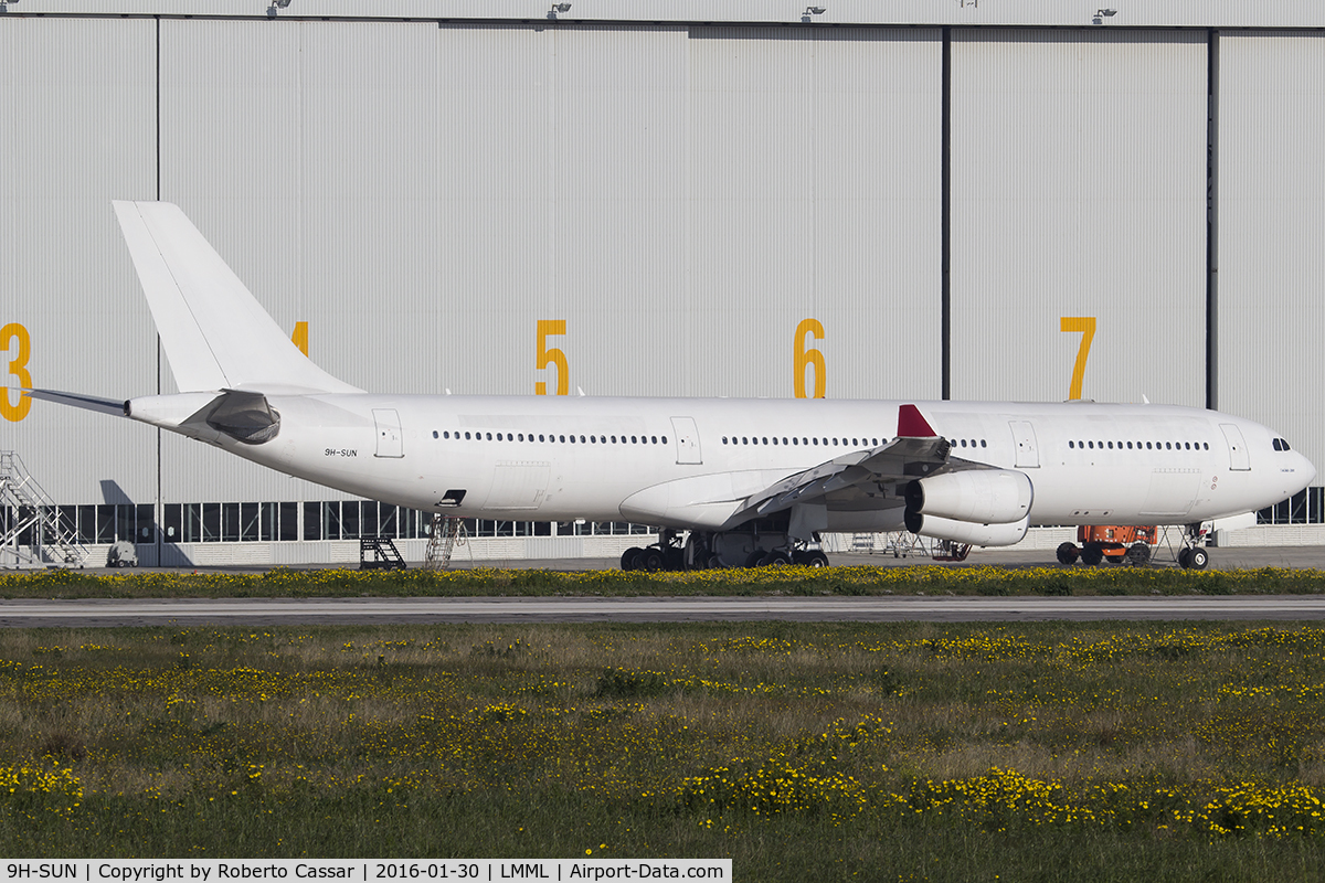 9H-SUN, 2000 Airbus A340-313X C/N 367, LTM Apron