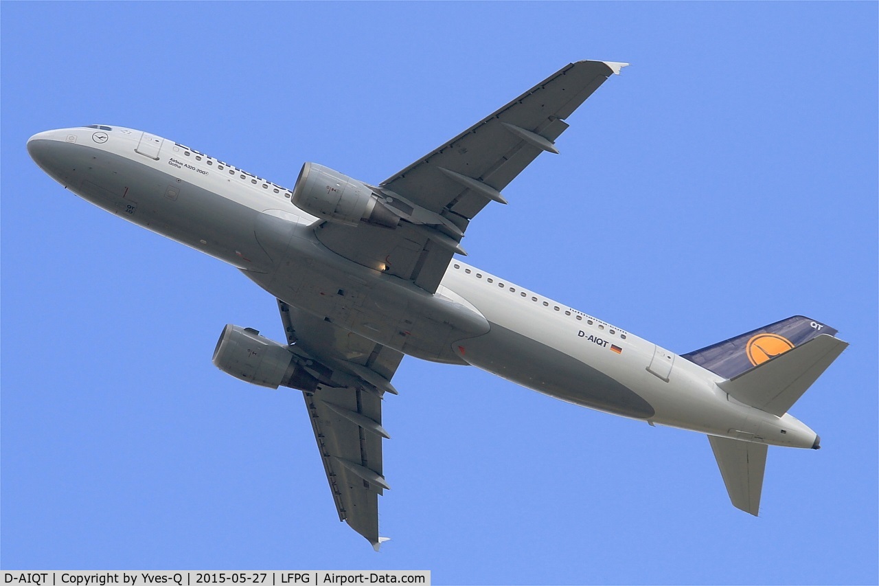 D-AIQT, 2000 Airbus A320-211 C/N 1337, Airbus A320-211, Take off Rwy 27L, Roissy Charles De Gaulle Airport (LFPG-CDG)