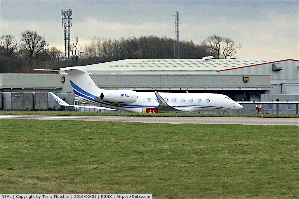 N1AL, 2014 Gulfstream Aerospace G650 (G-VI) C/N 6091, G650 at East Midlands