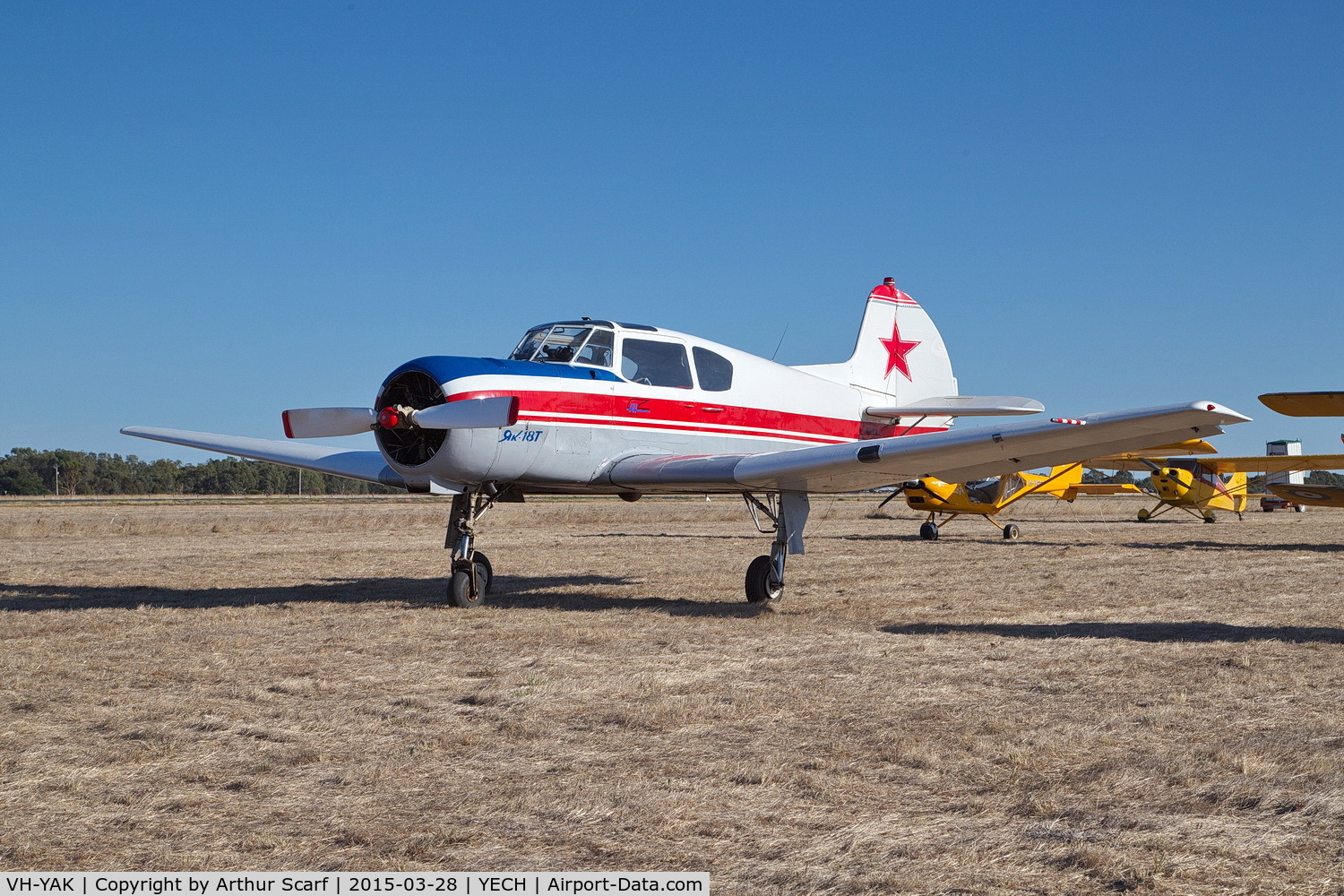 VH-YAK, 1978 Yakovlev Yak-18T C/N 22202021950, VH-YAK - YAK 18T at the AAAA fly in Echuca 2015
