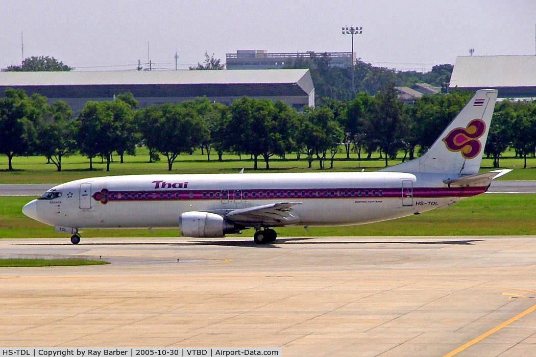 HS-TDL, 1997 Boeing 737-4D7 C/N 28702, Boeing 737-4D7 [28702] (Thai Airways) Bangkok-International~HS 30/10/2005