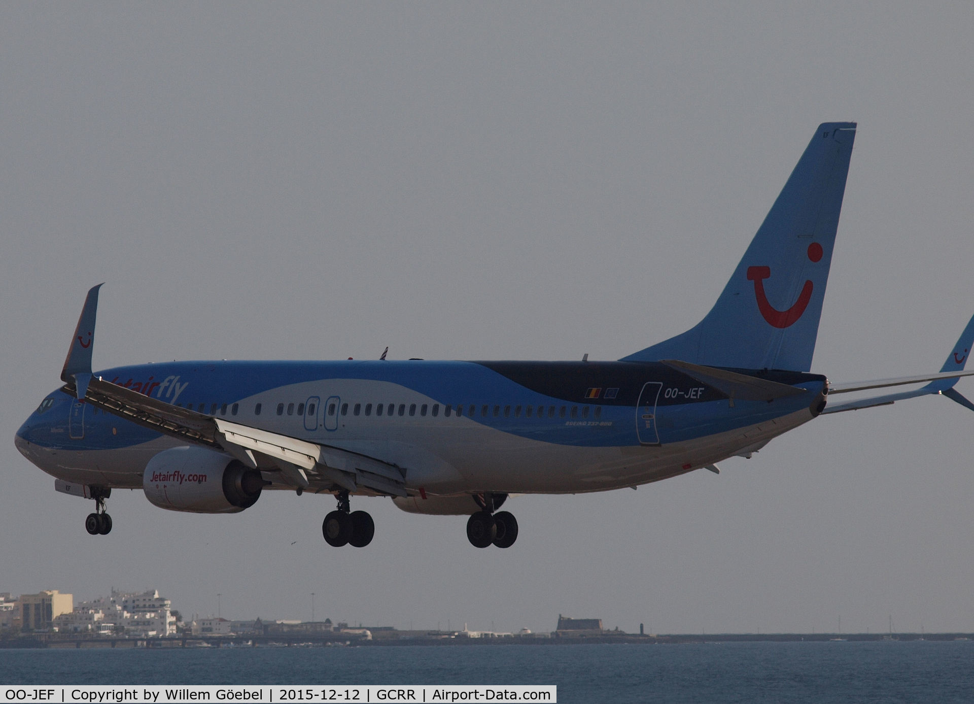 OO-JEF, 2014 Boeing 737-8K5 C/N 44271, Landing on Lanzarote airport