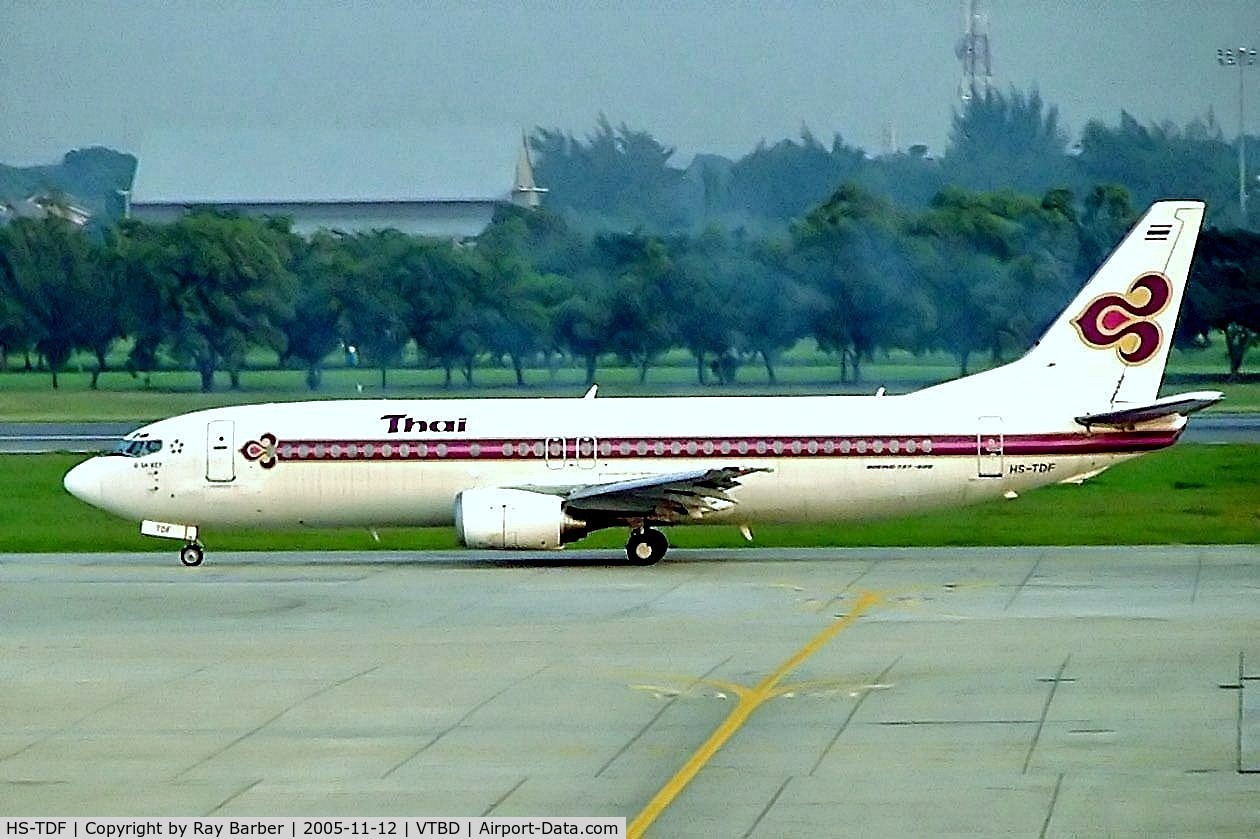 HS-TDF, 1992 Boeing 737-4D7 C/N 26613, Boeing 737-4D7 [26613] (Thai Airways) Bangkok-International~HS 12/11/2005