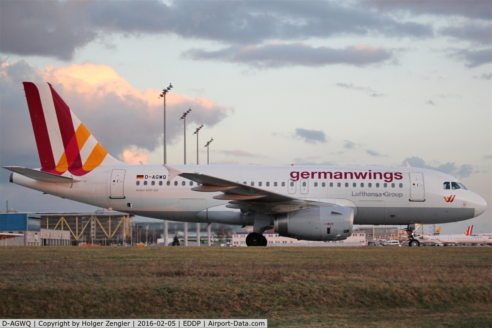 D-AGWQ, 2010 Airbus A319-132 C/N 4256, Arrival from STR on twy W.....