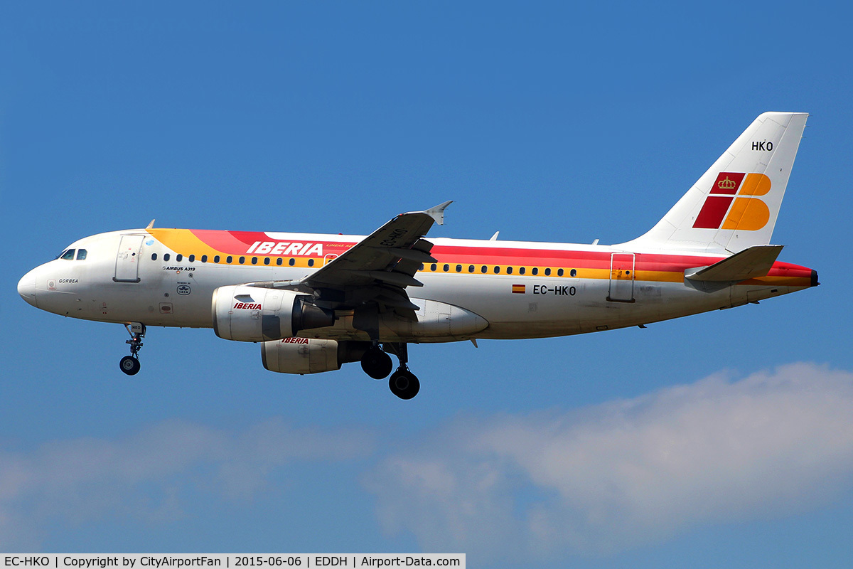 EC-HKO, 2000 Airbus A319-111 C/N 1362, Iberia (IBE/IB)
