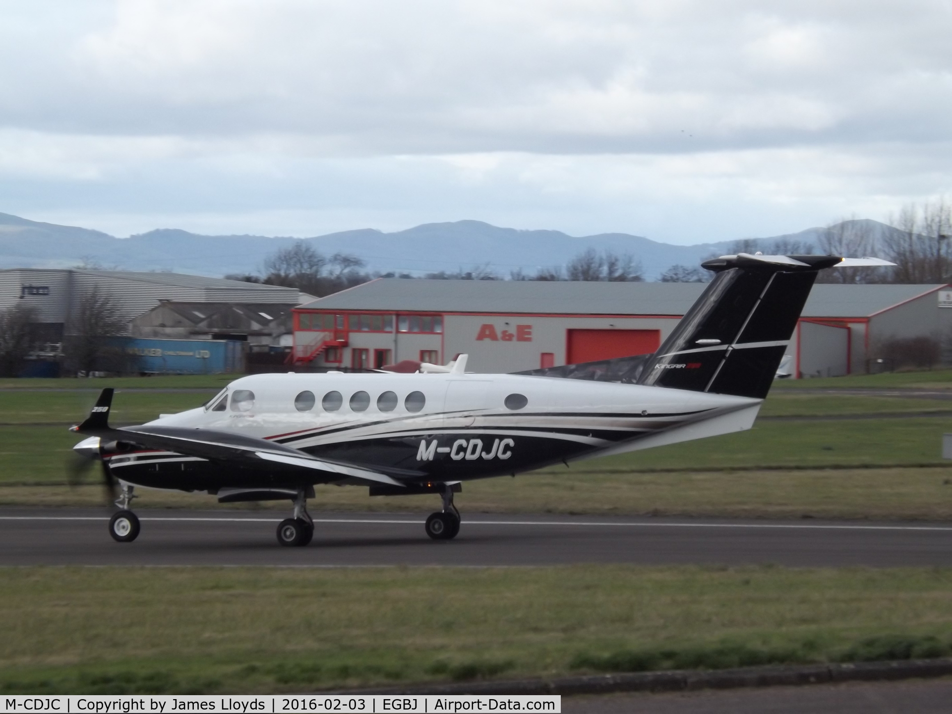 M-CDJC, 2015 Beech B200GT King Air C/N BY-233, Takeing off runway 27 at Gloucestershire Airport.