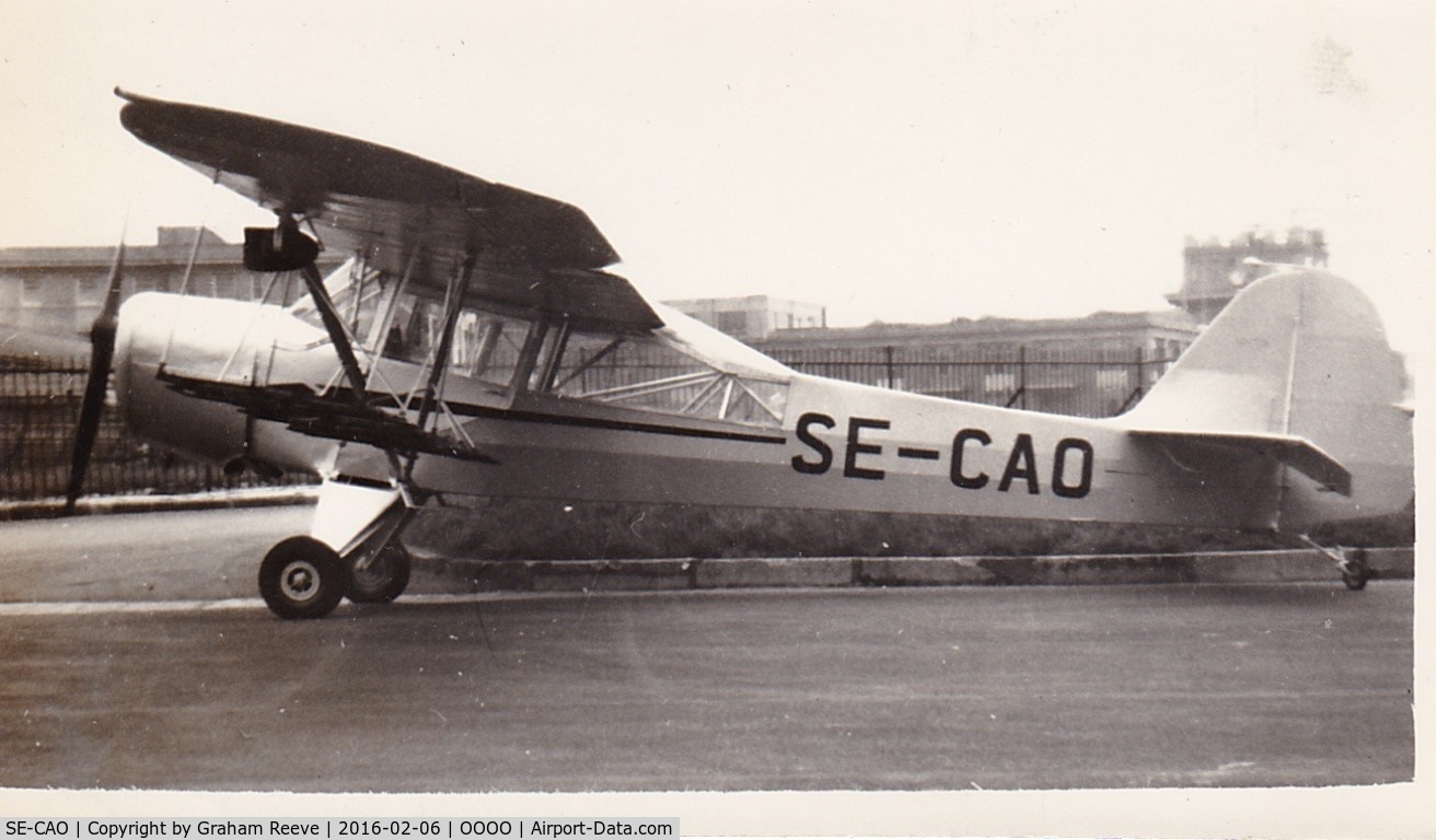 SE-CAO, Auster 5M C/N 0000, Recently discovered photograph.