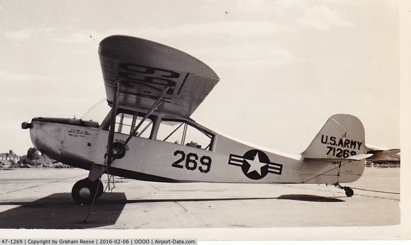 47-1269, Aeronca L-16A (7BCM) C/N Not found 47-1269, Recently discovered photograph.