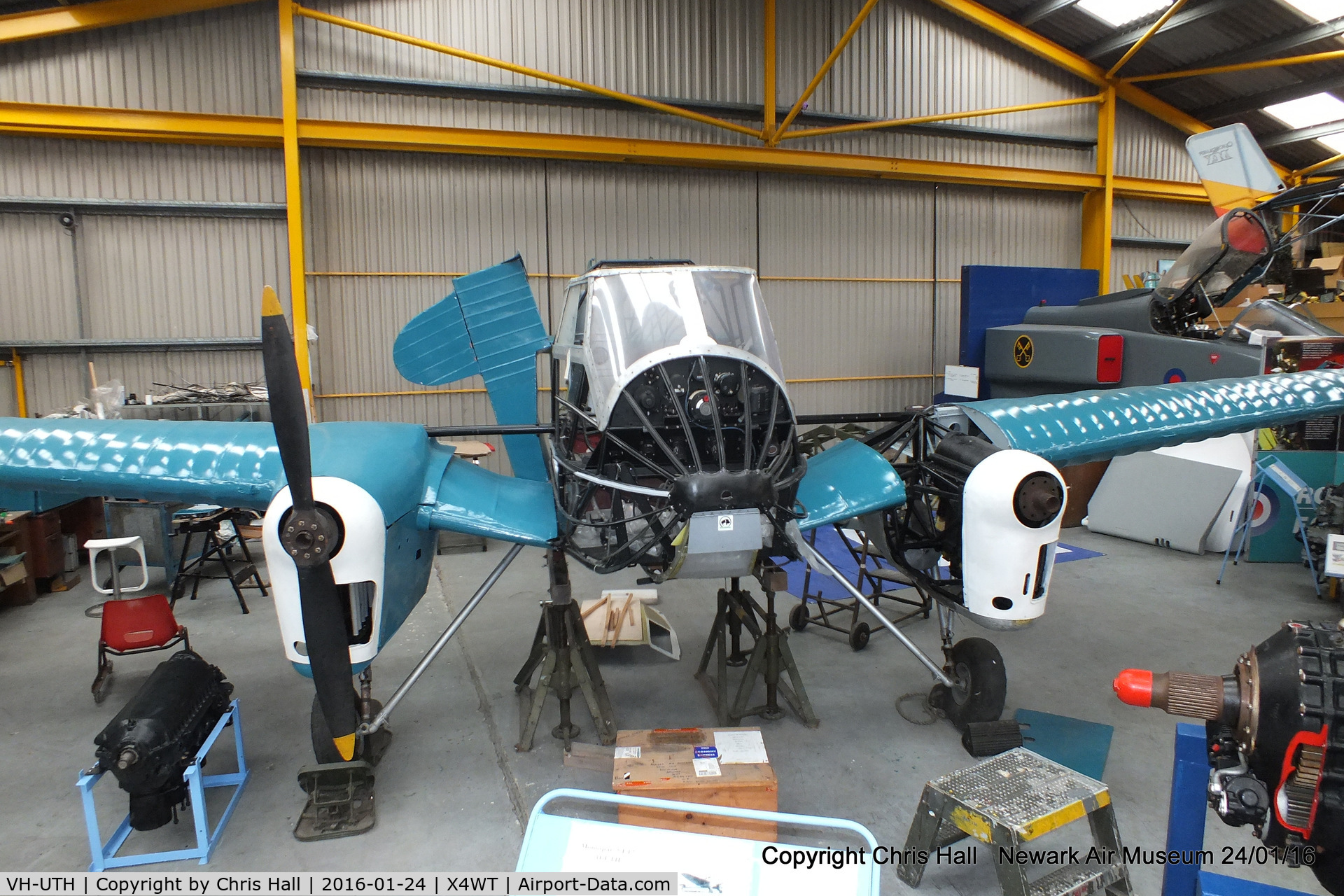 VH-UTH, 1935 General Aircraft Monospar ST-12 C/N ST12/36, at the Newark Air Museum