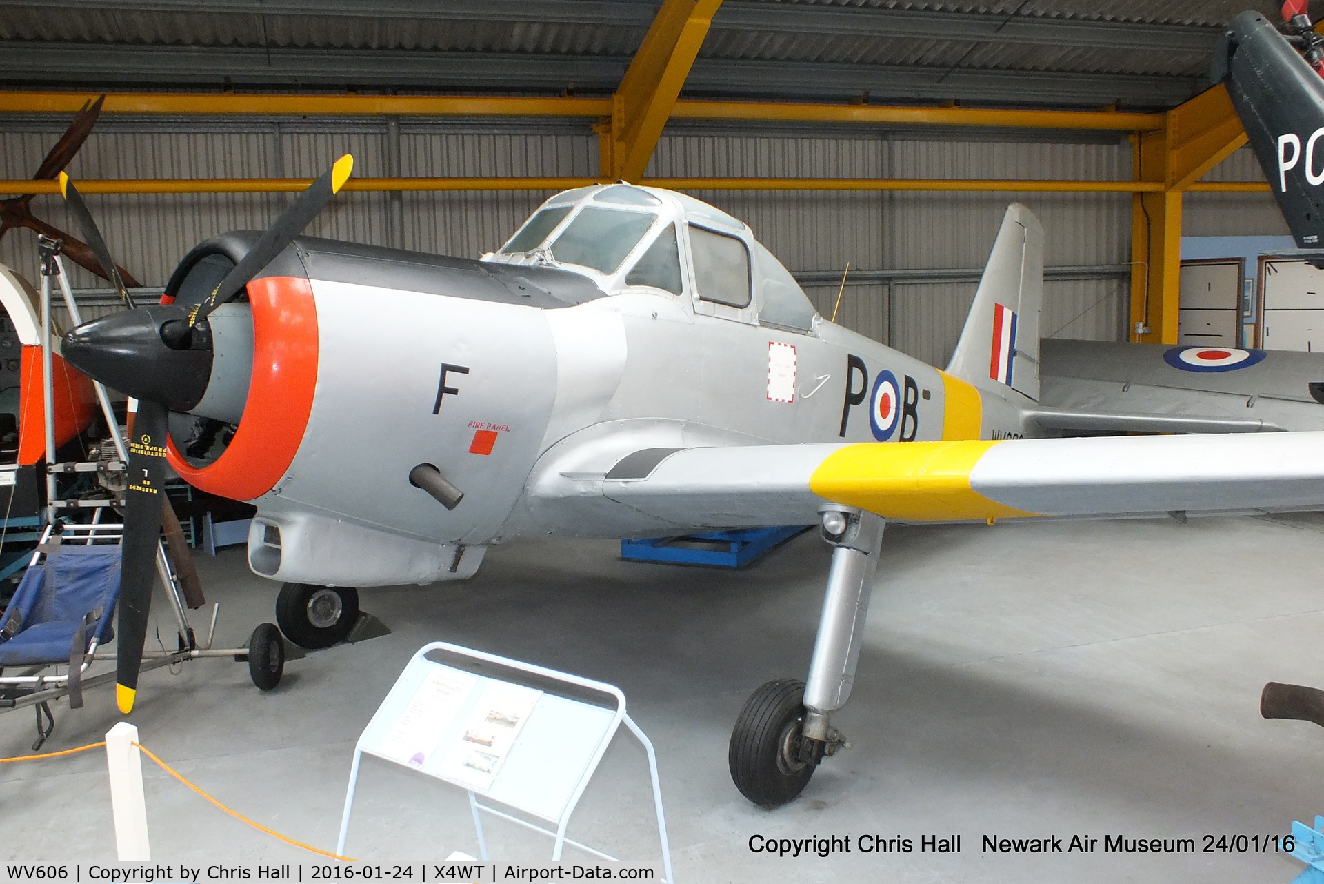 WV606, 1954 Percival P-56 Provost T.1 C/N PAC/56/133, at the Newark Air Museum