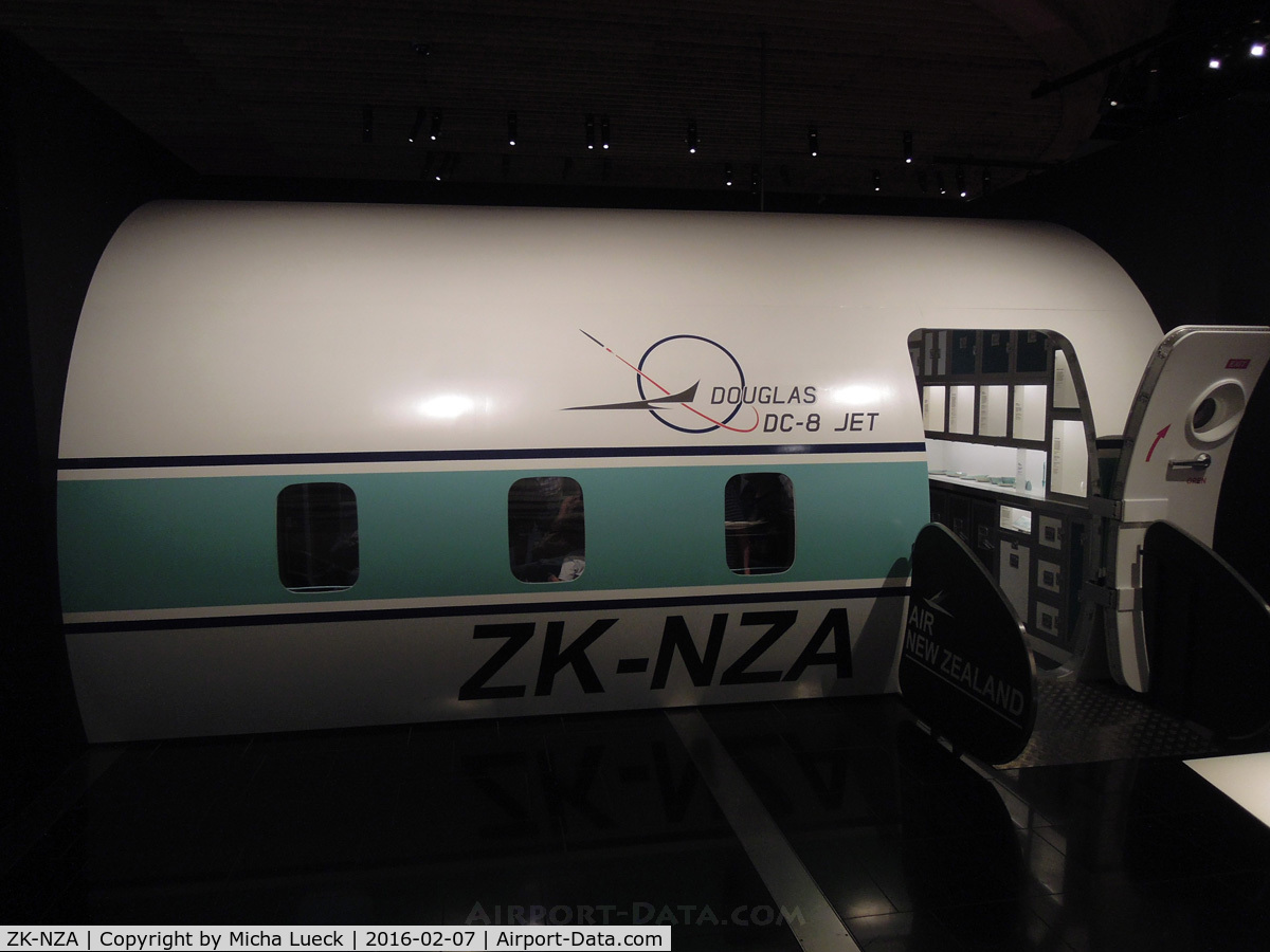 ZK-NZA, 1965 Douglas DC-8-52 C/N 45750, Mock-up at the Air New Zealand 75th Anniversary Exhibition