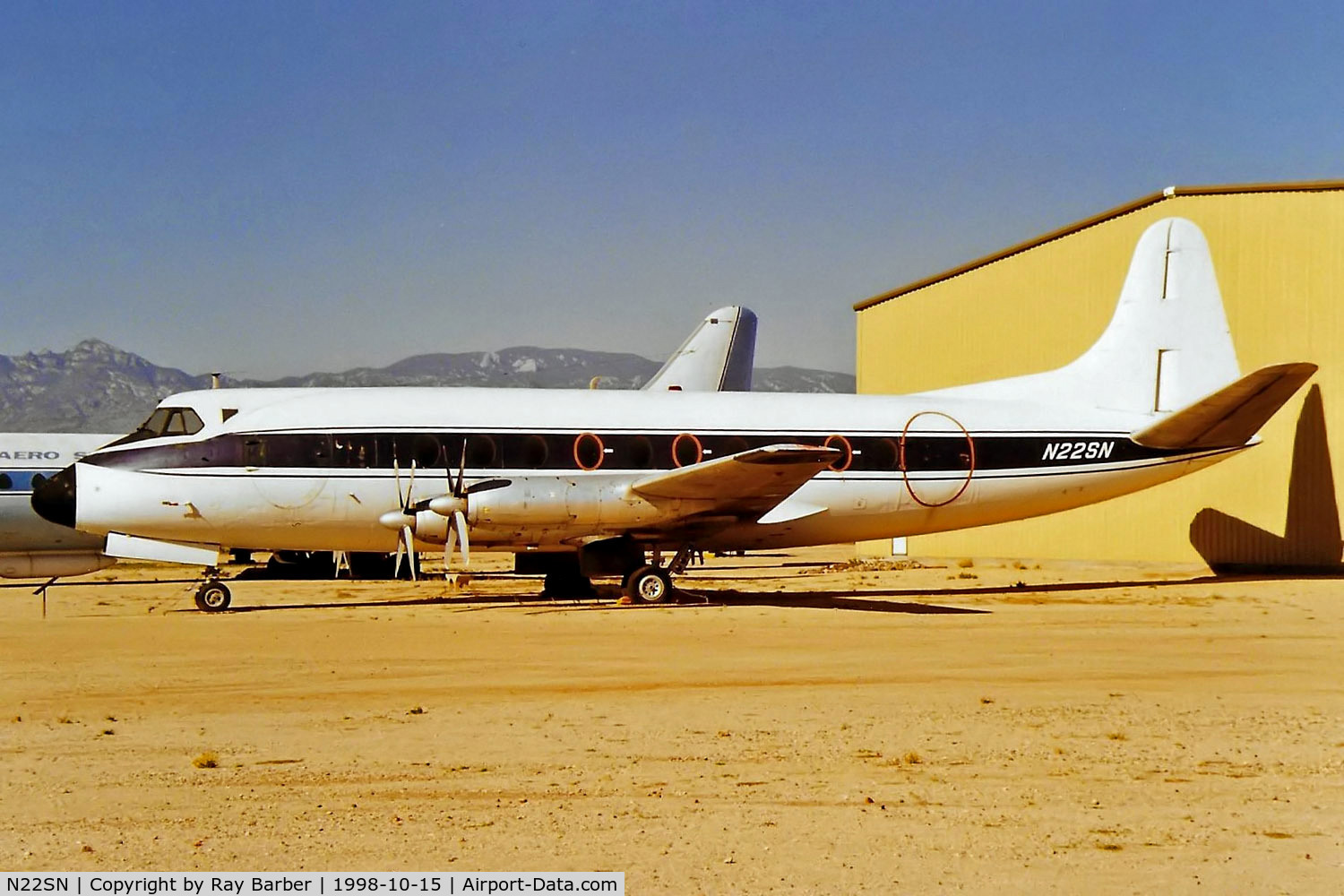 N22SN, 1954 Vickers Viscount 724 C/N 40, Vickers Viscount 744 [40] Tucson-Pima Air and Space Museum~N 15/10/1998