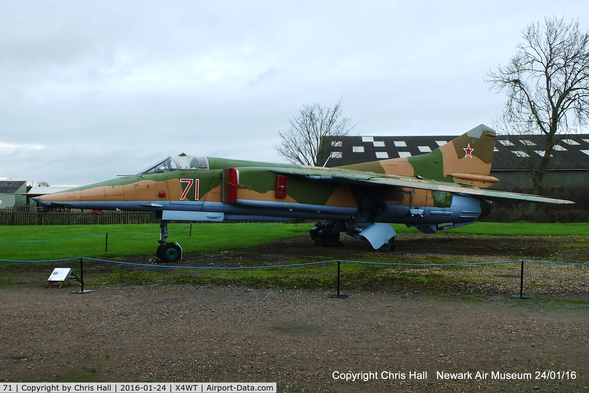 71, Mikoyan-Gurevich MiG-27K C/N 61912507006, at the Newark Air Museum