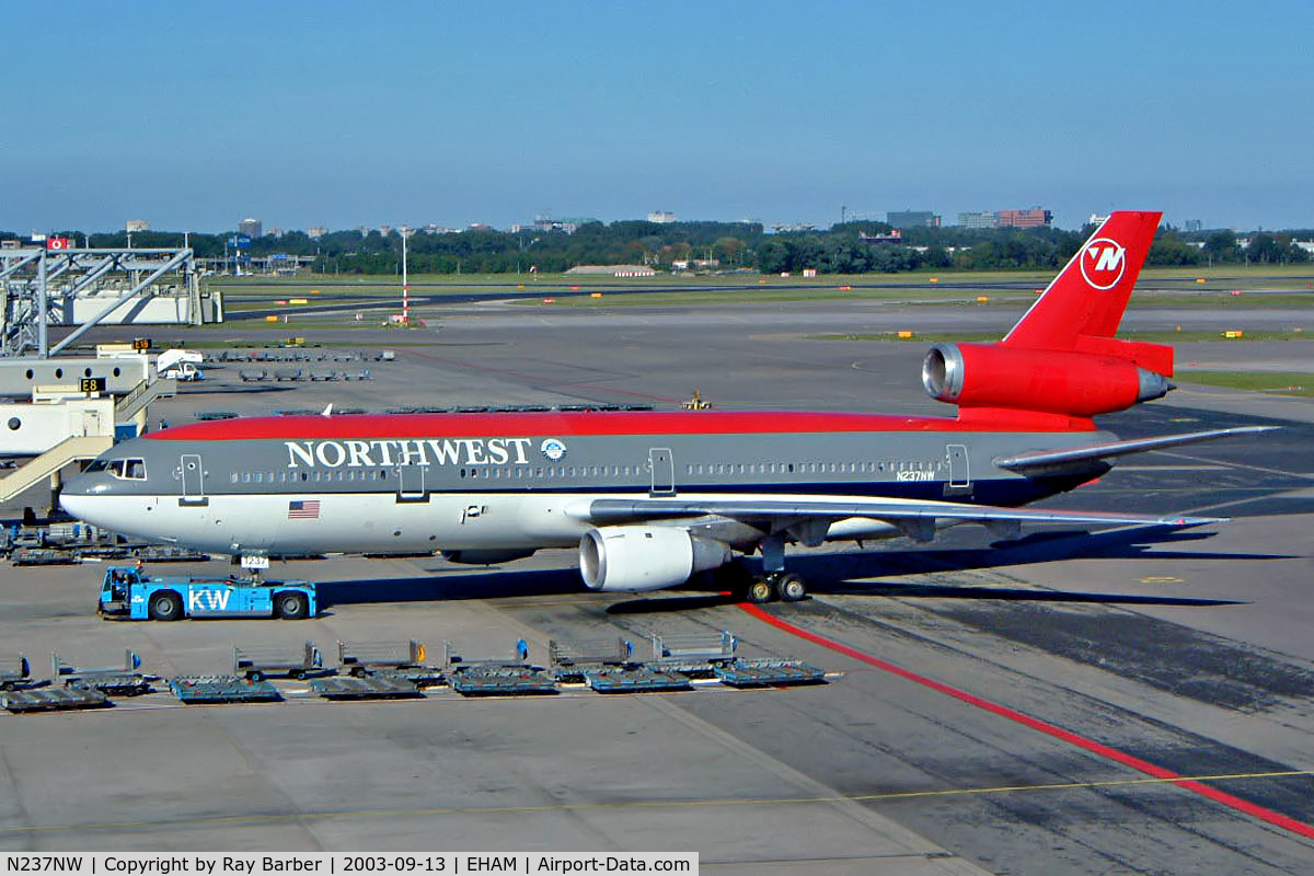 N237NW, 1982 McDonnell Douglas DC-10-30 C/N 47844, McDonnell Douglas DC-10-30 [47844] (Northwest Airlines) Amsterdam-Schiphol~PH 13/09/2003