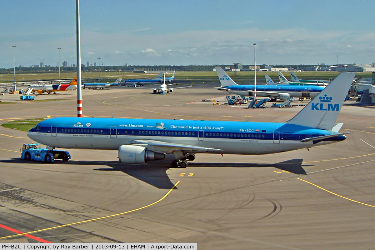 PH-BZC, 1995 Boeing 767-306/ER C/N 26263, Boeing 767-306ER [26263] (KLM-Royal Dutch Airlines) Amsterdam-Schiphol~PH 13/09/2003
