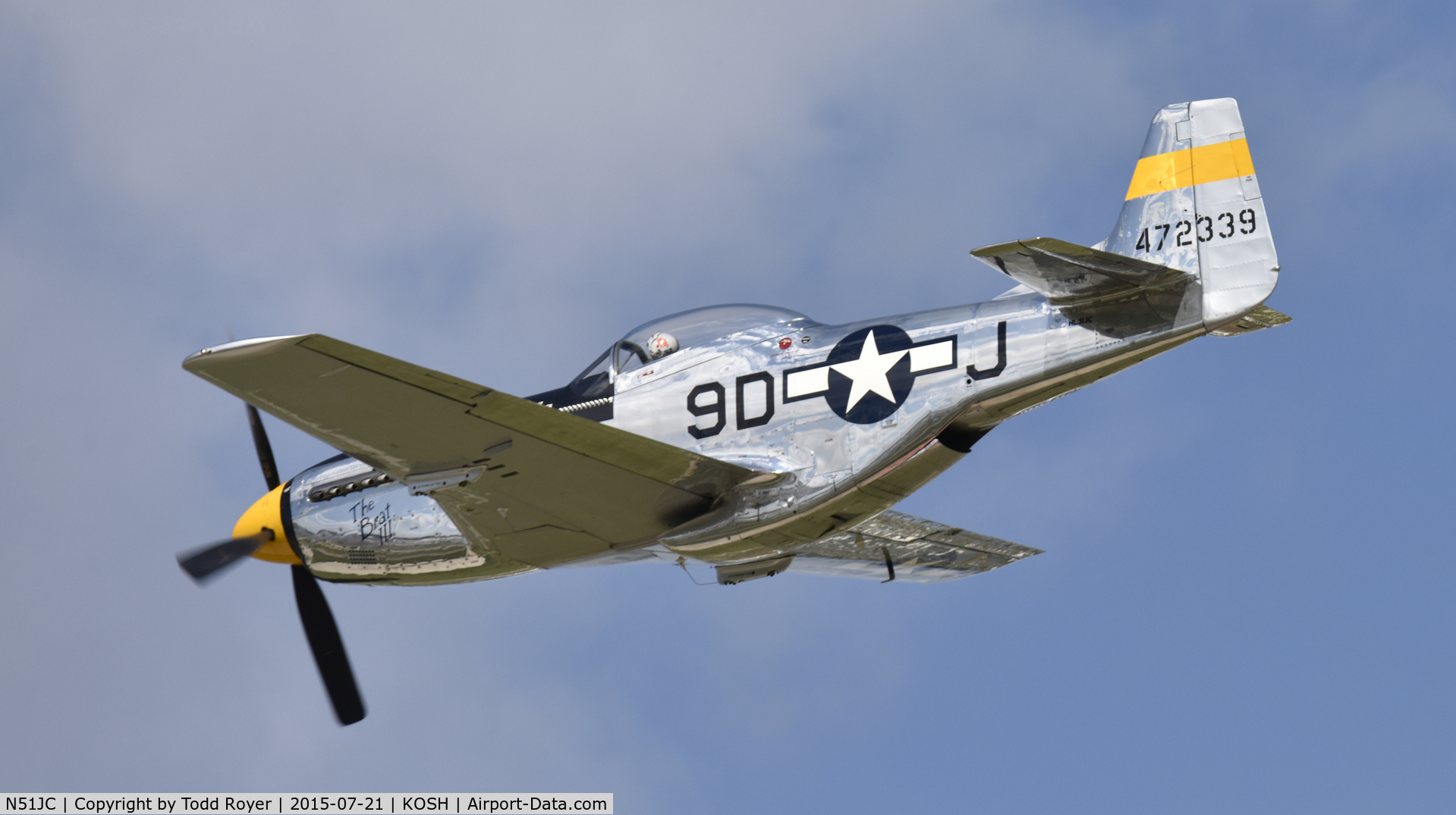 N51JC, 1944 North American P-51D Mustang C/N 122-38798, Airventure 2015