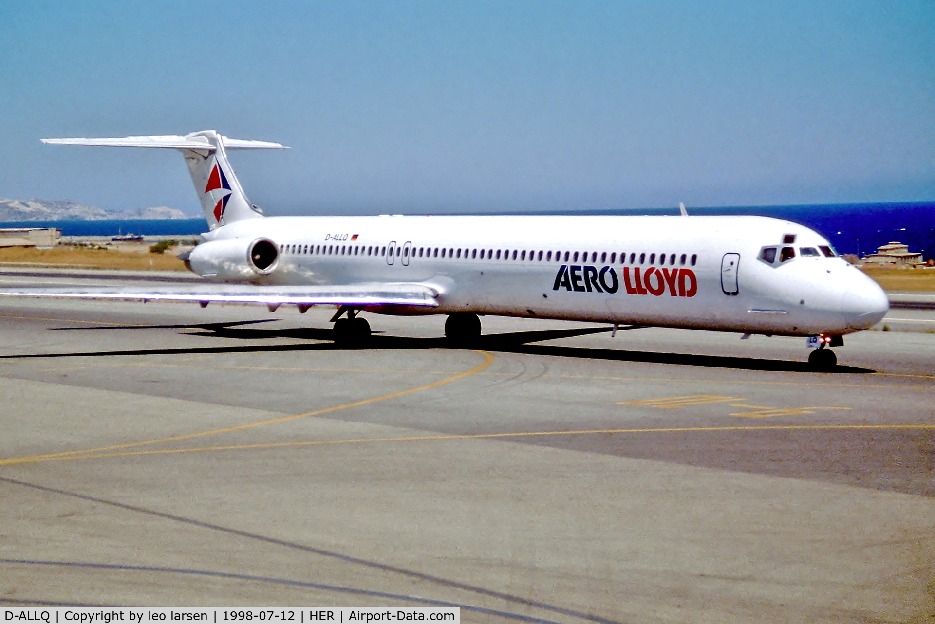D-ALLQ, 1991 McDonnell Douglas MD-83 (DC-9-83) C/N 53014, Heraklion 12.7.98
