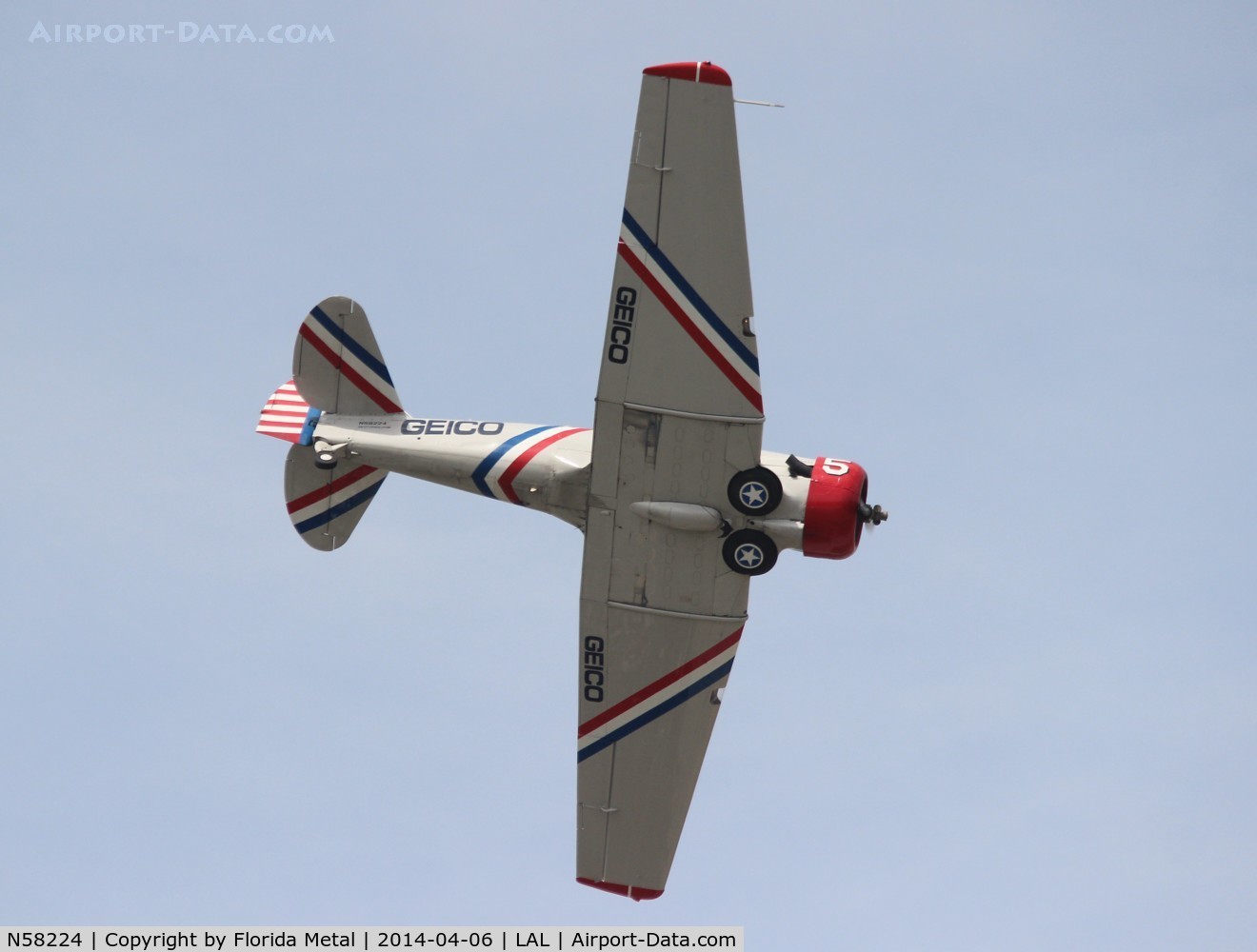 N58224, 1941 North American AT-6B Texan C/N 2553, Geico Skytypers