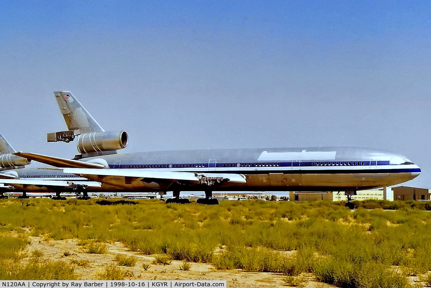 N120AA, 1972 McDonnell Douglas DC-10-10 C/N 46520, McDonnell Douglas DC-10-10 [46520] (American Airlines) Phoenix-Goodyear~N 16/10/1998