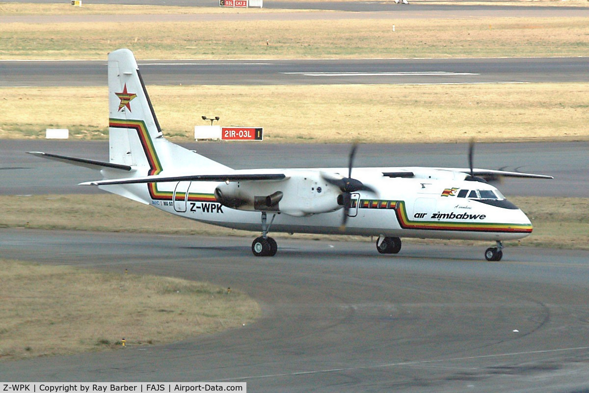 Z-WPK, 2005 Xian MA-60 C/N 303, Xian MA60 [0303] (Air Zimbabwe) Johannesburg-International~ZS 22/09/2006