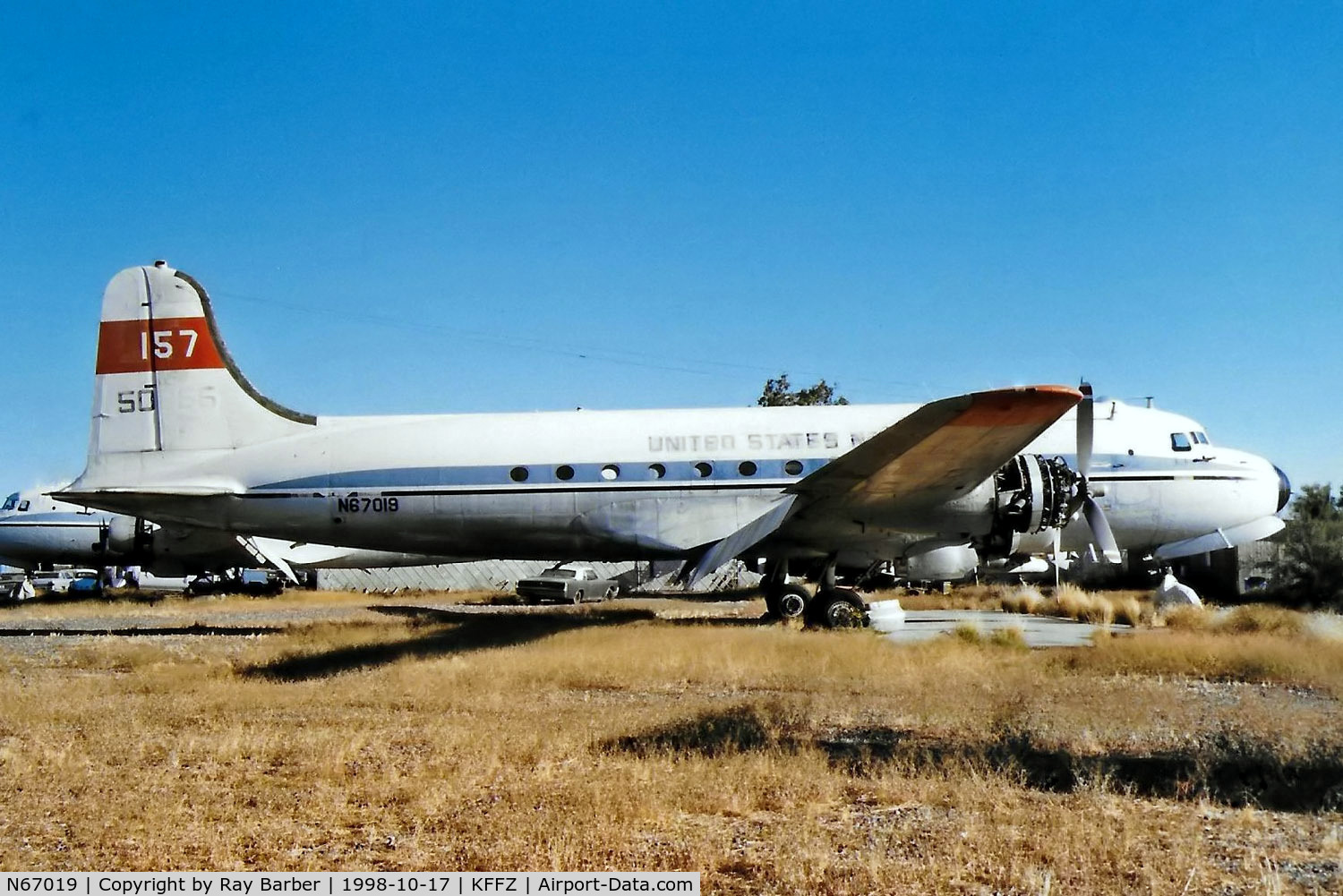 N67019, 1945 Douglas C54B-DC C/N 10520, Douglas C-54B Skymaster [10520] (Brooks Fuel) Mesa-Falcon Field~N 17/10/1998