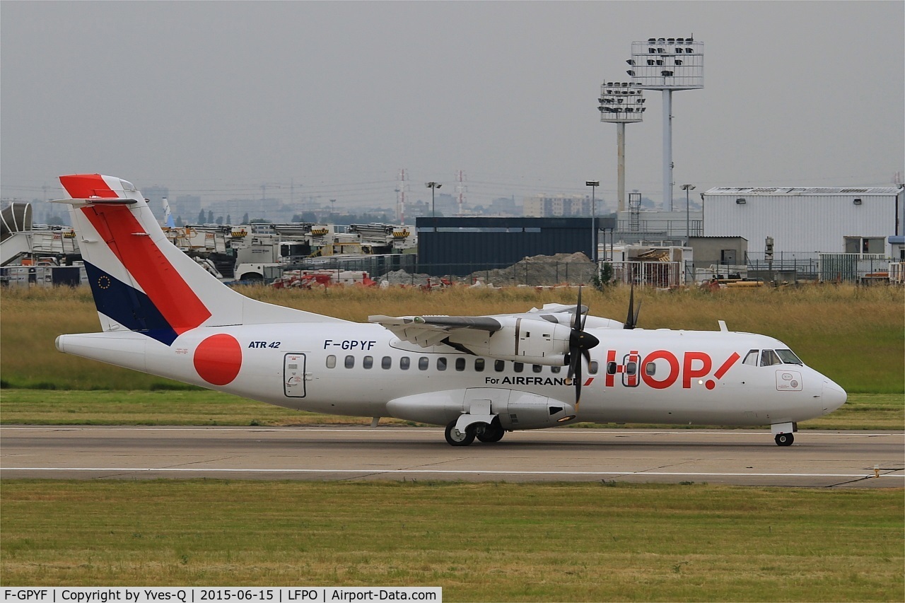 F-GPYF, 1995 ATR 42-500 C/N 495, ATR 42-500, Take off run rwy 08, Paris-Orly Airport (LFPO-ORY)