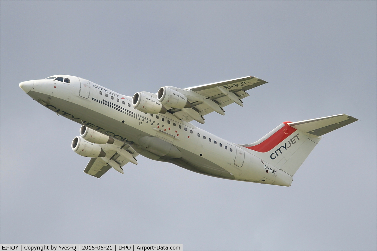 EI-RJY, 1997 British Aerospace Avro 146-RJ85 C/N E.2307, British Aerospace Avro 146-RJ85, Take off rwy 24, Paris-Orly Airport (LFPO-ORY)
