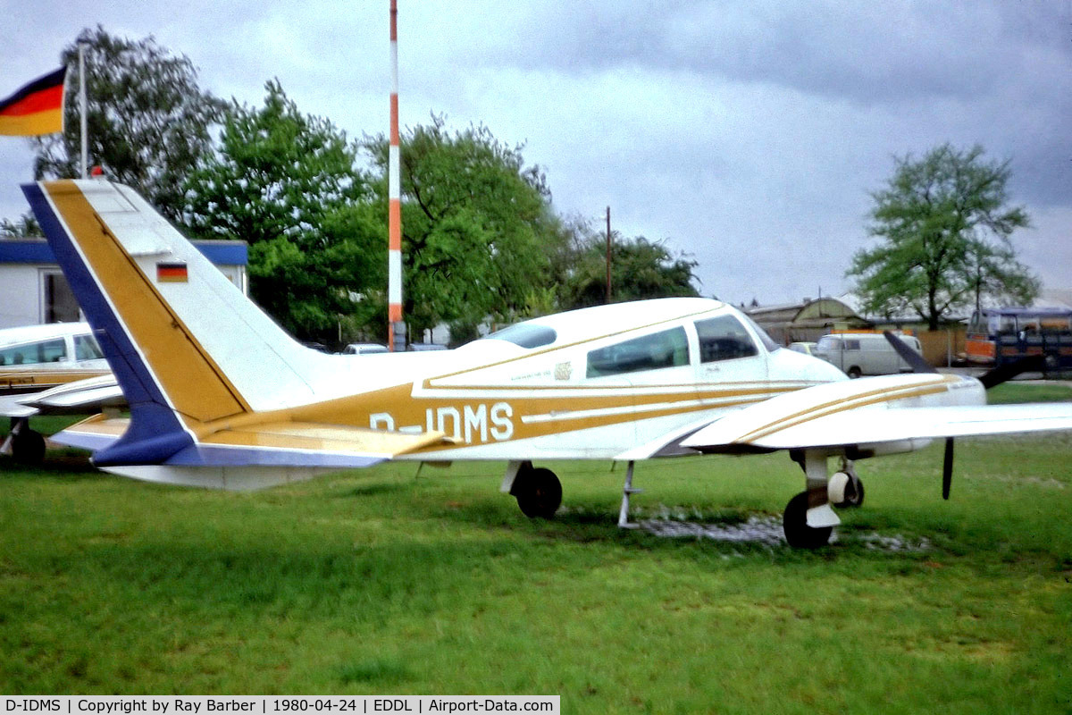 D-IDMS, 1972 Cessna 310Q C/N 310Q0630, Cessna 310Q [310Q-0630] Dusseldorf~D 24/04/1980. From a slide.