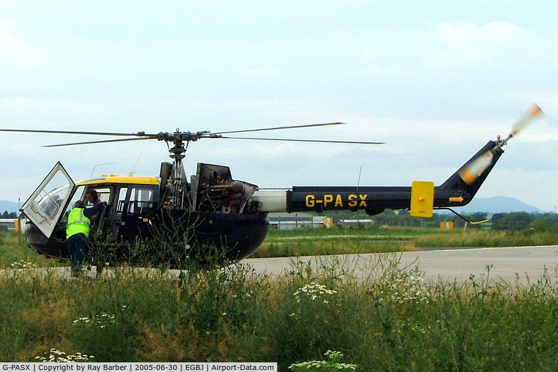 G-PASX, 1989 MBB Bo.105DBS-4 C/N S.814, Bolkow Bo.105DBS-4 [S-814] (Police Aviation Service) Staverton~G 30/06/2005