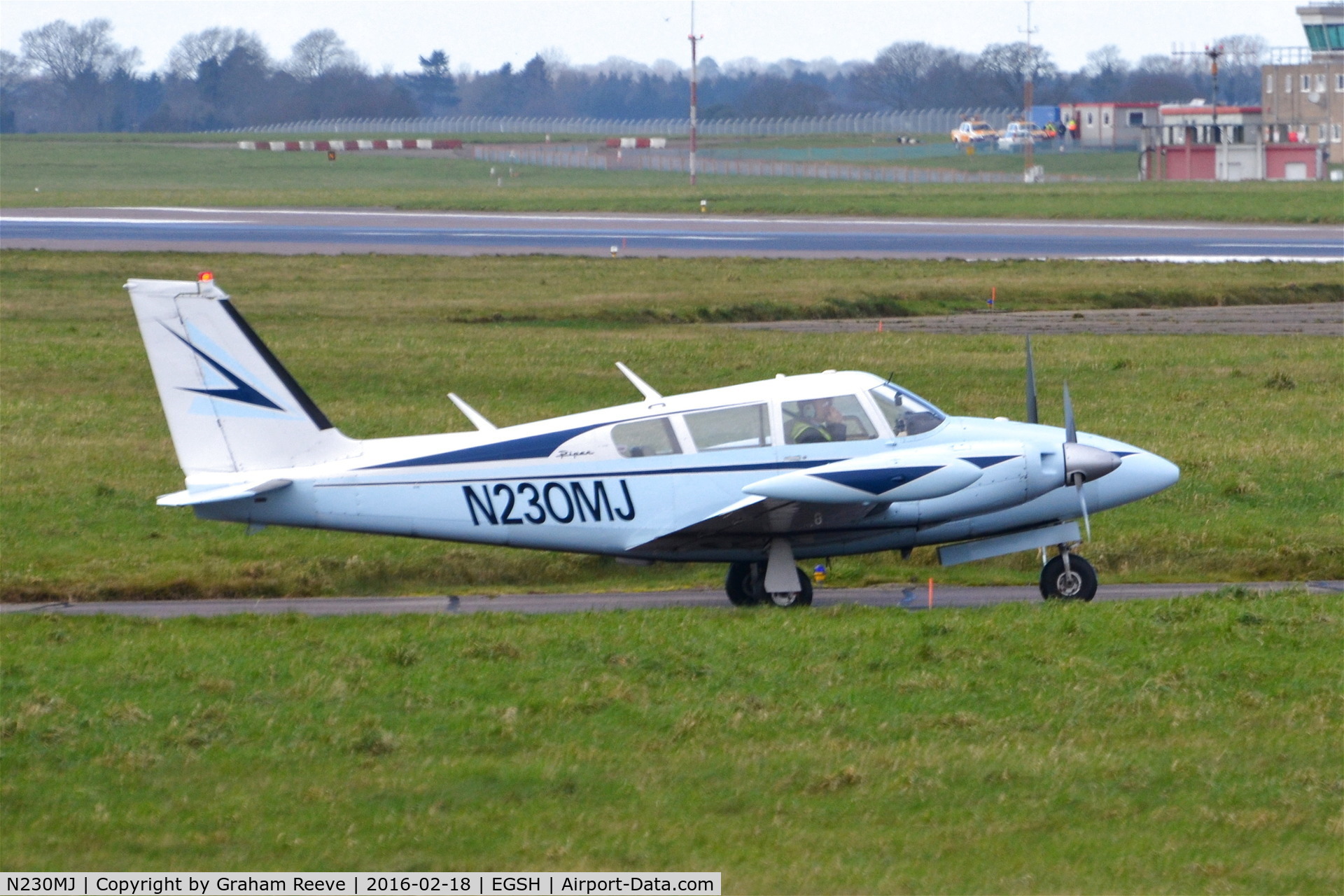 N230MJ, Piper PA-30 Twin Comanche Twin Comanche C/N 30-1302, About to depart from Norwich.
