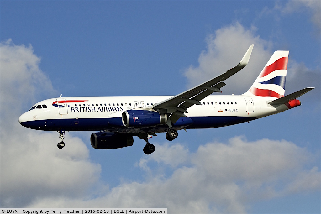 G-EUYX, 2014 Airbus A320-232 C/N 6155, 2014 Airbus A320-232, c/n: 6155 at Heathrow