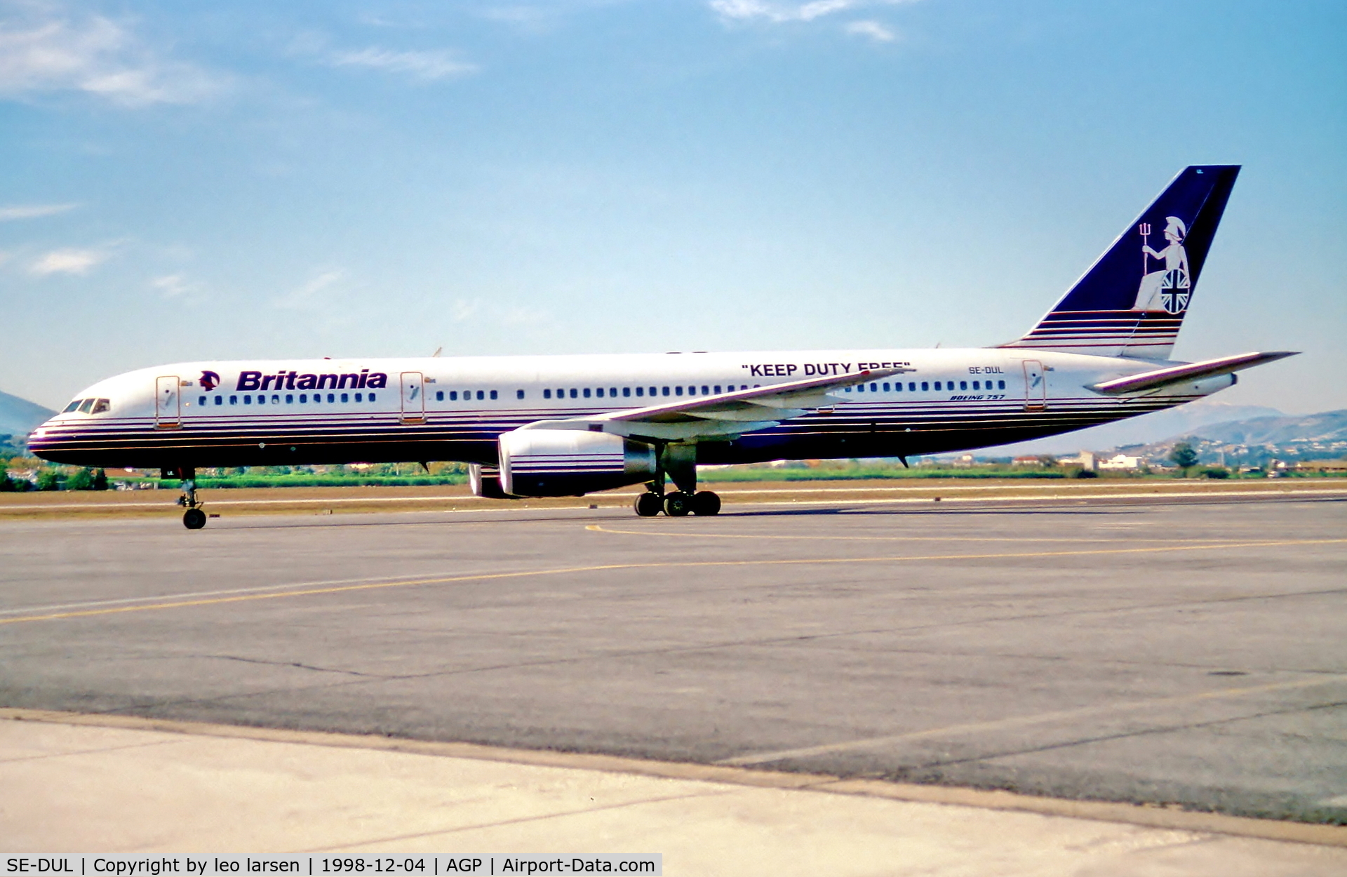 SE-DUL, 1992 Boeing 757-2Y0/F C/N 26151, Malaga 4.12.98