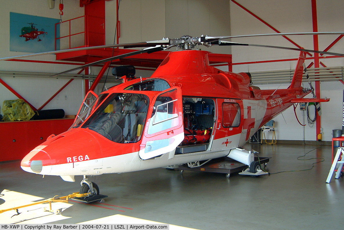 HB-XWP, 1995 Agusta A-109K-2 C/N 10027, Agusta A.109K2 [10027] (REGA-Swiss Air Ambulance) Locarno~HB 21/07/2004