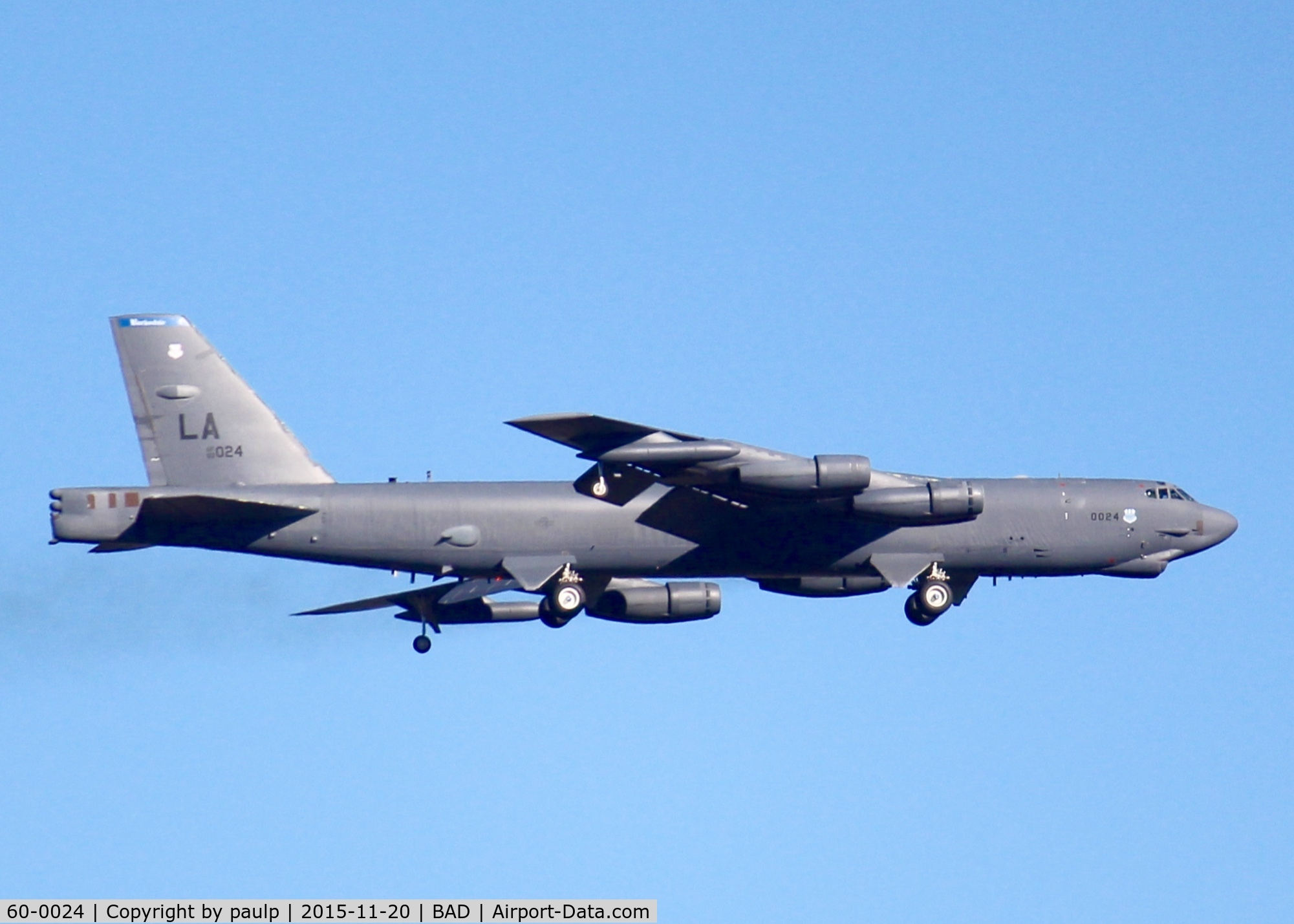 60-0024, 1960 Boeing B-52H Stratofortress C/N 464389, At Barksdale Air Force Base.