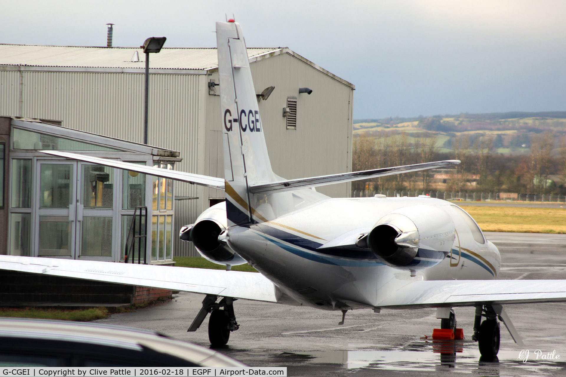 G-CGEI, 2000 Cessna 550 Citation Bravo C/N 550-0951, In the Gama Aviation GA Park at Glasgow EGPF