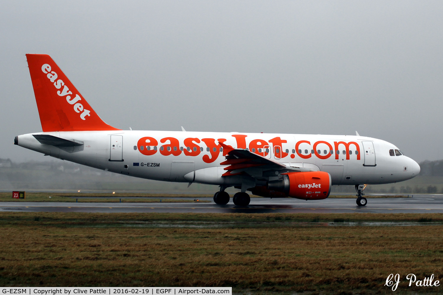 G-EZSM, 2003 Airbus A319-111 C/N 2062, In action at Glasgow EGPF