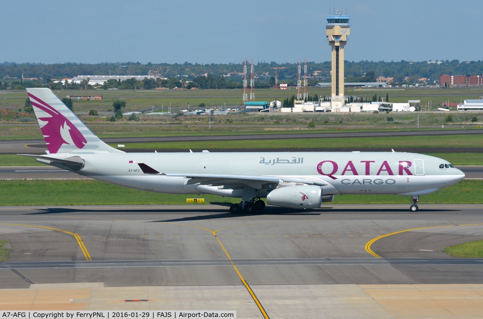 A7-AFG, 2014 Airbus A330-243F C/N 1584, Qatar A332F departing JNB