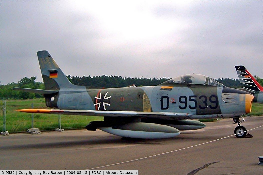 D-9539, Canadair CL-13B Sabre 6 C/N S6-1603, Canadair CL-13B Sabre Mk.6 [1603] (Ex German Air Force) Berlin-Gatow~D 15/05/2004