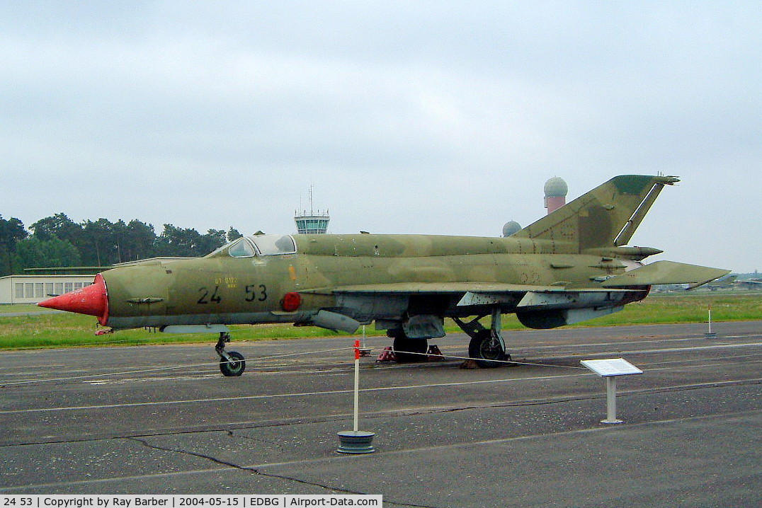 24 53, Mikoyan-Gurevich MiG-21Bis SAU C/N N75035841, Mikoyan-Gurevich MiG-21 bis [N75035841] (Ex German Air Force) Berlin-Gatow~D 15/05/2004