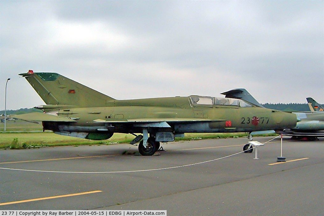 23 77, 1971 Mikoyan-Gurevich MiG-21UM C/N 02695156, Mikoyan-Gurevich MiG-21 UM [02695156] (Ex German Air Force) Berlin-Gatow~D 15/05/2004