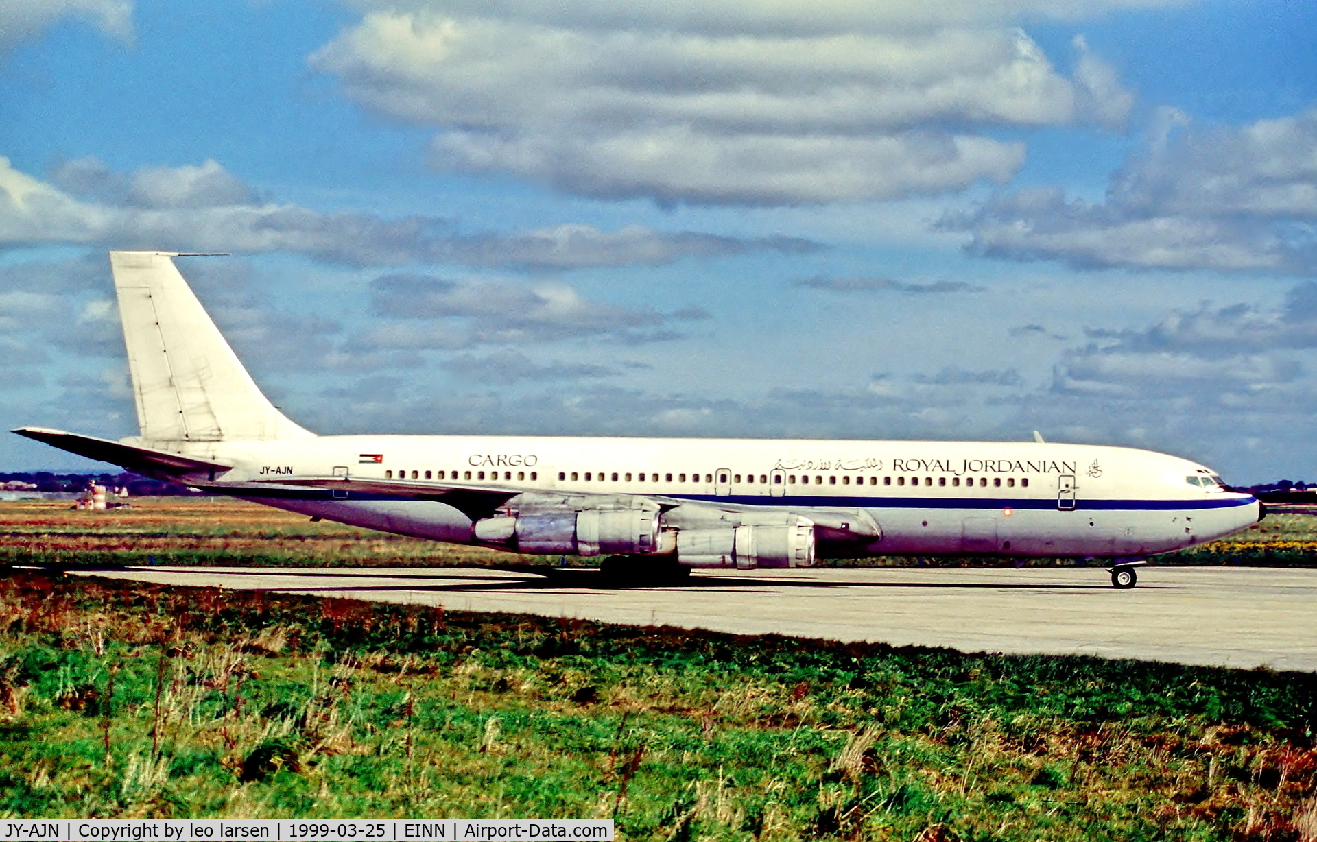JY-AJN, 1973 Boeing 707-3J6C C/N 20720, Shannon 25.3.99