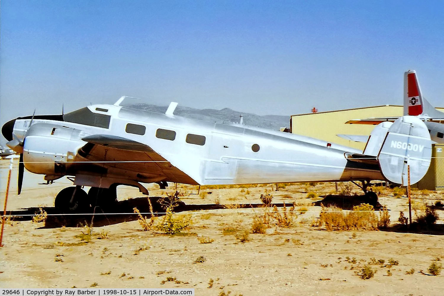 29646, Beechcraft TC-45J Navigator C/N 7822, Beechcraft UC-45J Expeditor [7822] Tucson-Pima Air and Space Museum~N 15/10/1998. Wears false marks of N6000V.